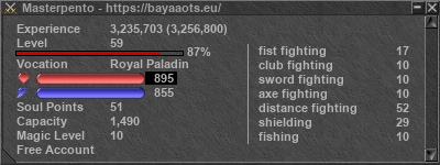 Signature for player Masterpento